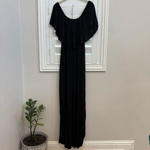 Black Maxi Dress with Pockets - Size 2XL
